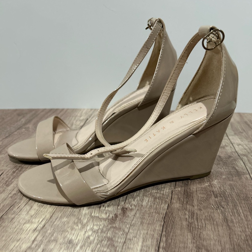 Kelly & Katie Nude Wedge Sandals